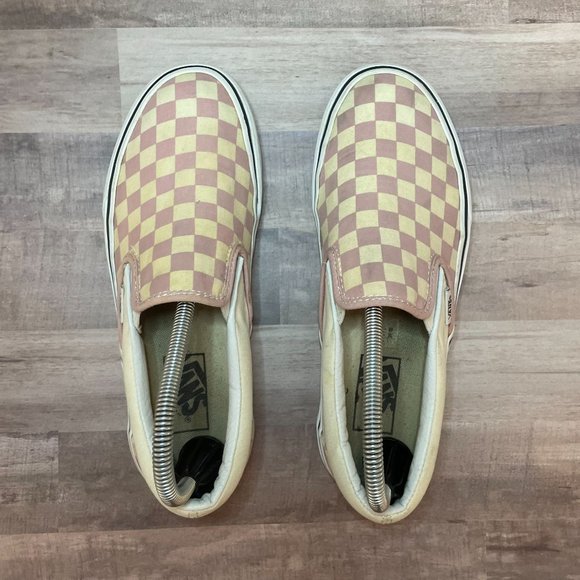 Checkerboard Low Top Vans Pink White Pattern Mens sz 6.5 Womens sz 8 SHIPS ASAP - Picture 6 of 8